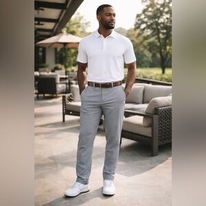 Premium Nike 24.7 Dri-FIT Golf Chino Pants 34x32 Gray UPF 40+ Stretch NWT